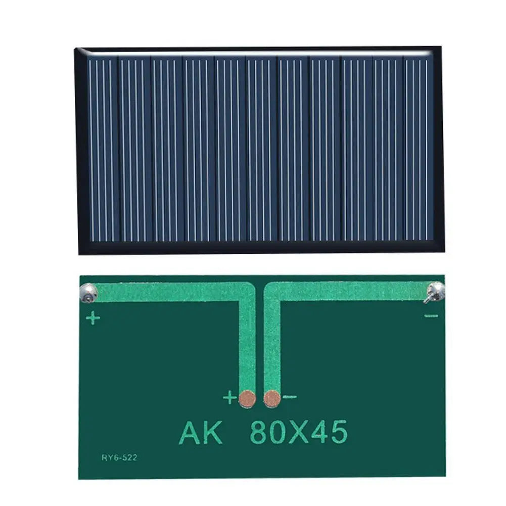 80x45mm 5V 75mA Zonnepaneel Drop Lijmraad DIY Zonne-Silicium Panelen Raad Polykristalline Tuin Licht Macht Accessoires Qme