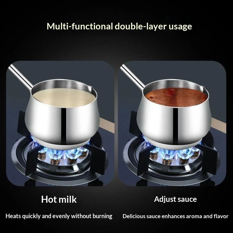Multifunctional Sauce Spoon Stainless Steel Seasoning Oil Pour Spout Qme