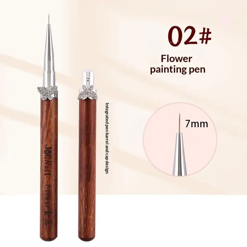 Nail Art Brushes Professional Tech Detachable Rod Zircon Butterfly Qme 2