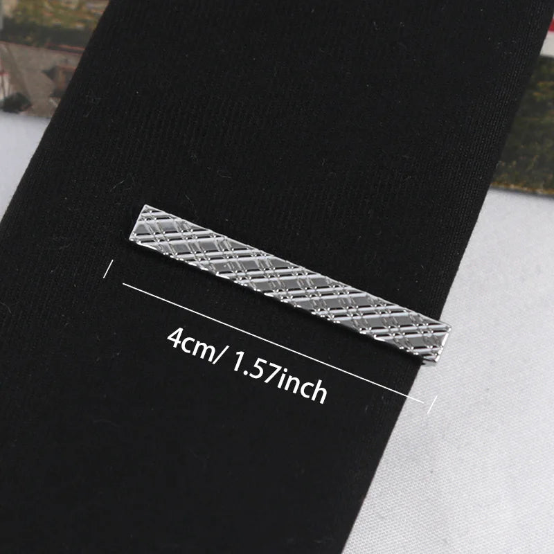 Necktie Accessories Metal Tie Clips Silver Jewelry Fashion Pin Clasp Qme A2