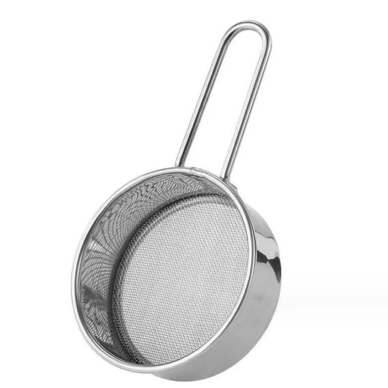 304 Stainless Steel Flour Sifter Hand-held Baking Tool 40-mesh Sieve Household Kitchen Mesh Sifter Powdered Sugar Sifter. Qme