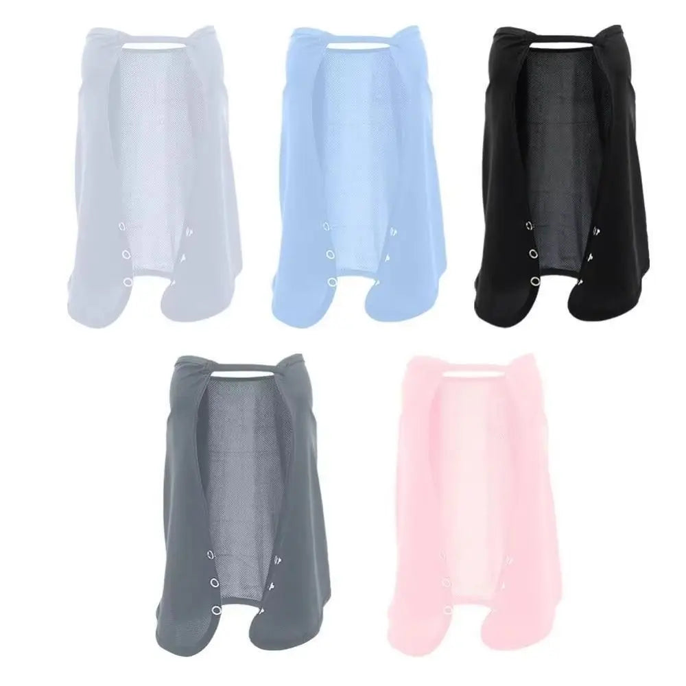 Breathable Solid Color Ice Silk Sunscreen Mask Quick Drying Scarves Cycling Scarf Neck Protector Shawl Face Veil Cycling Qme