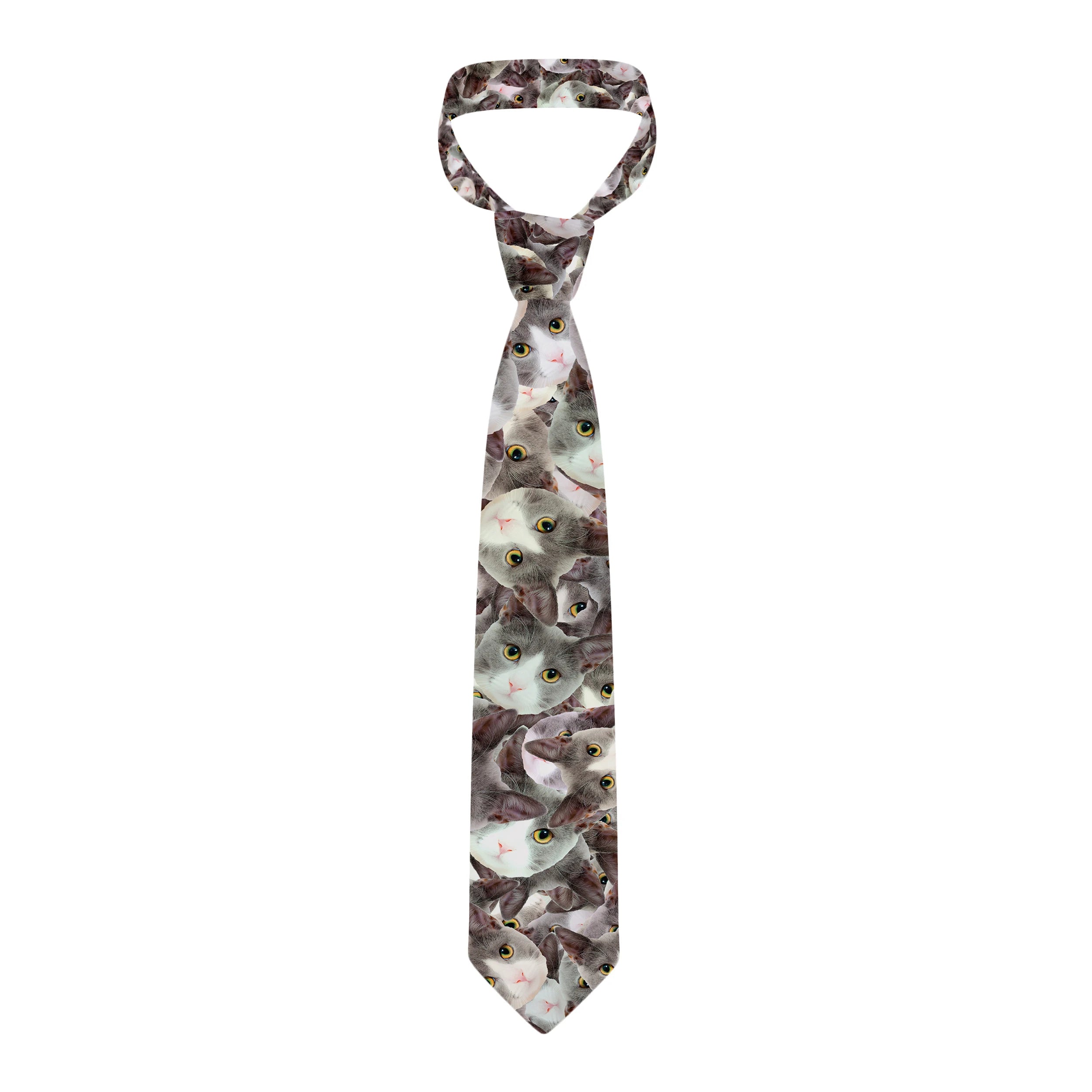 Cute Funny Cat Tie Newly Designed Cartoon 3d Printing Fashion Qme