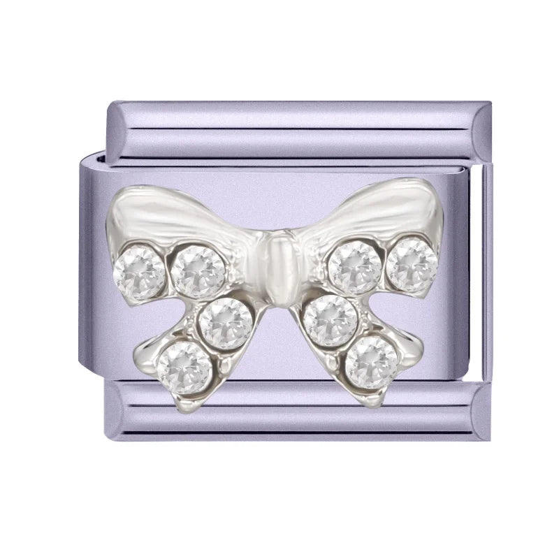 2026 Y2K Charm Beautiful Purple Sunset Zircon Italian Links Fit
