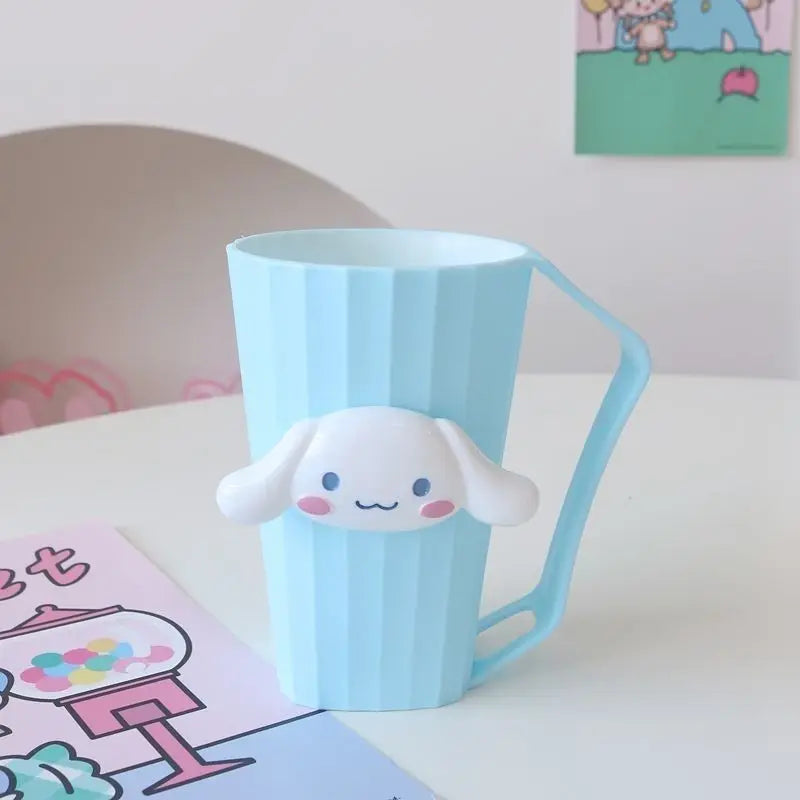 Kuroomi Mouthwash Cup Cinnamon Dog Cup Toothbrush Cup Minimalist Couple's Bathroom Cup Set Qme 1