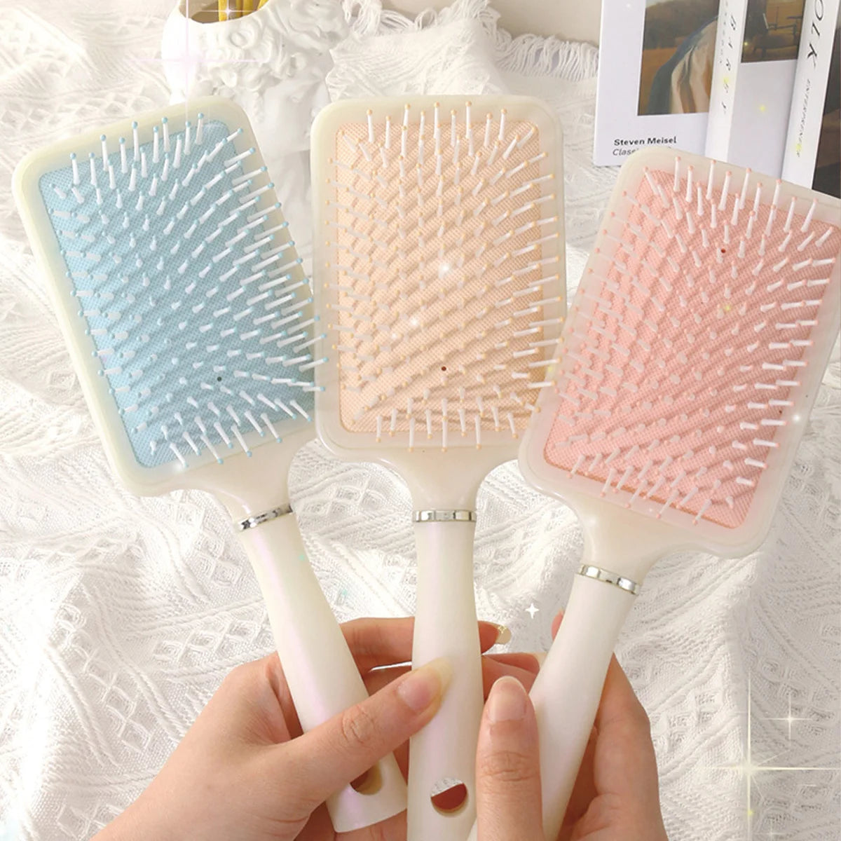 Cute Mermaid Hair Comb Household Cushion Women's Long Curling Qme