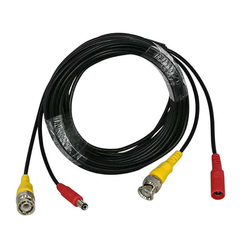 ESCAM 59ft 18m 32ft 10m BNC+DC CCTV Cable for Analog AHD CVI CCTV Surveillance Camera DVR Kit Video Power 2in1 cable Camera Qme