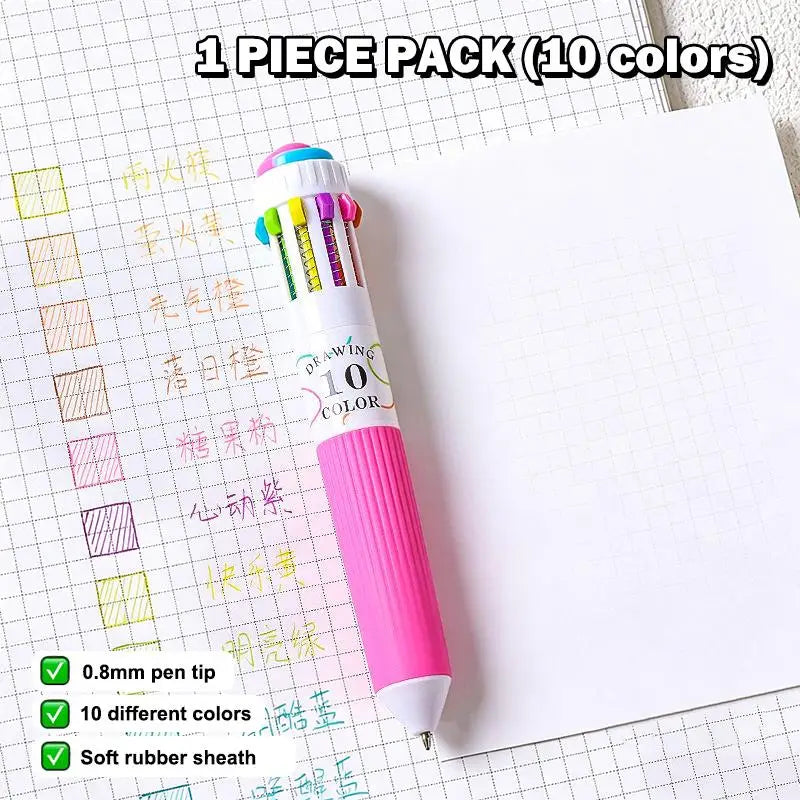 Retractable Multicolor 1 Ballpoint Pen Tip 3 6 Art Student Drawing Qme G