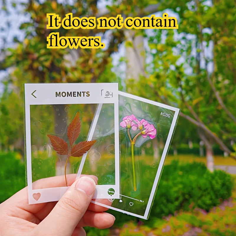 20PCS Transparent Self-adhesive Paper DIY Handicrafts - Suitable for Decorating Scrapbooks and Bookmarks Qme