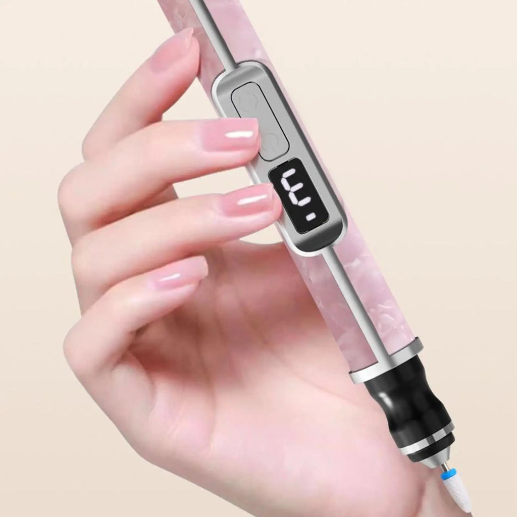 Nail Drill 3 Speeds Fingernail Polishing File Portable Rechargeable Foot Callus Remover for Women Girls Men Toenail Thick Nails Qme