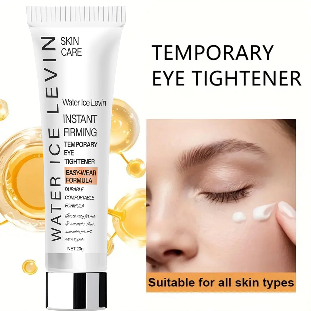 Levin Instant Firming Eye Tightener with Hyaluronic Acid & Retinol - Temporary Eye Cream for Smooth, Elastic Skin Qme