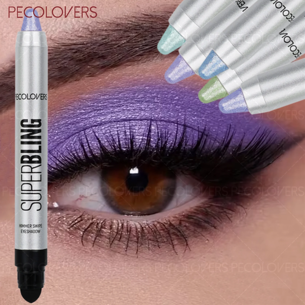 Dual-ended Eyeshadow Pen Creamy Texture Fine Shimmer Peach Pink Qme