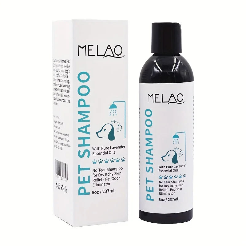 Melao Natural Pet Accessories Shampoo Puppy & Kitten Dog Shampoo Dry Skin & Itch Relief Pet Shampoo for Dogs Qme
