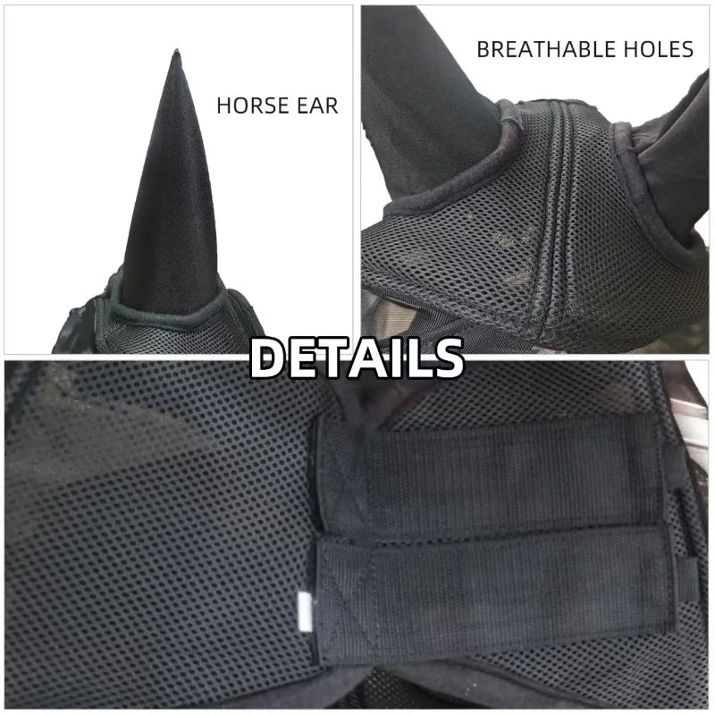 Caremaster Horse Fly Mask Full Face Cool Breeze Mesh Protects Eyes Qme