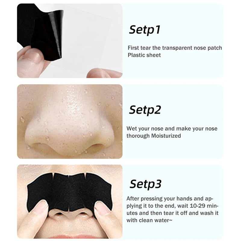 5 15 25 Bamboo Charcoal Nose Pore Strips Deep-cleaning Blackhead Qme
