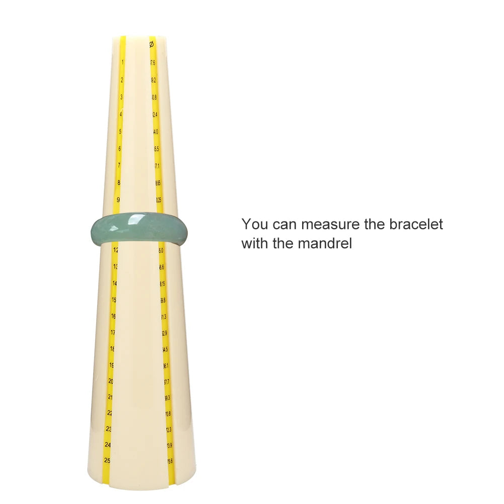 Plastic Bracelet Measuring Mandrel Stick Sizer Jewelry Hammer Repairing Making Tool for Jeweler Qme