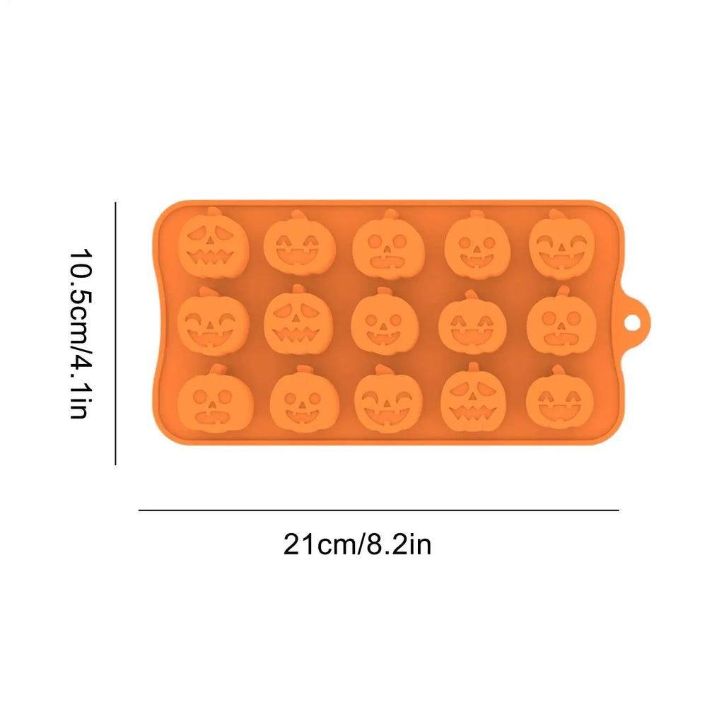 Halloween Candy Molds Chocolate Gummy Mold 15-Cavity Microwave Oven Qme
