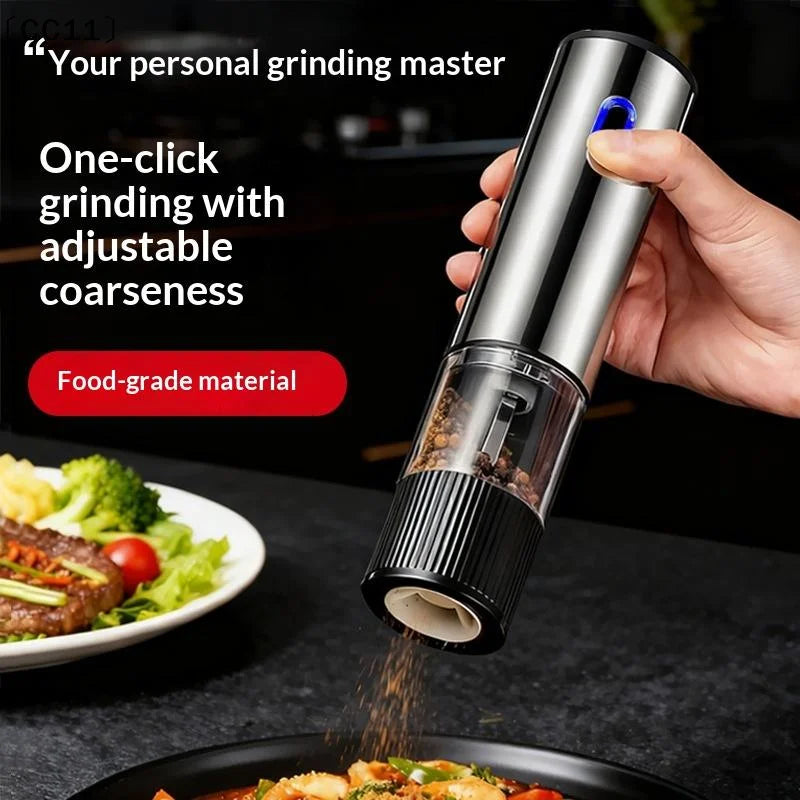 Electric Salt Pepper Grinder Automatic Rechargeable Mill Shakers Qme