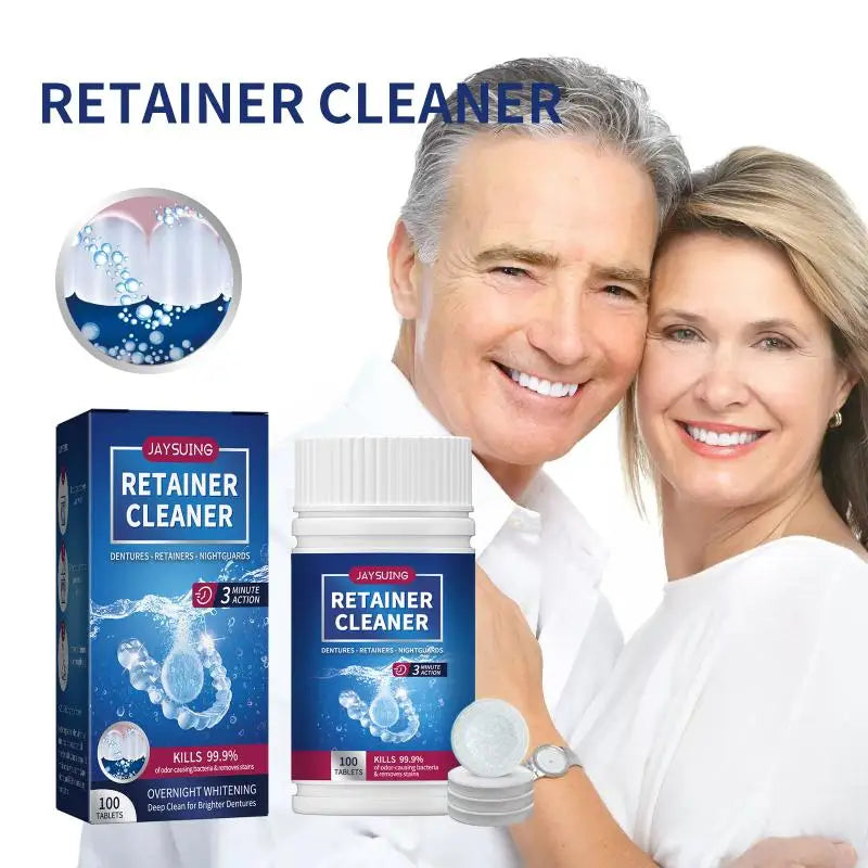 Multipack Denture Cleaning Tablets Teeth Brightening Freshen Breath Qme