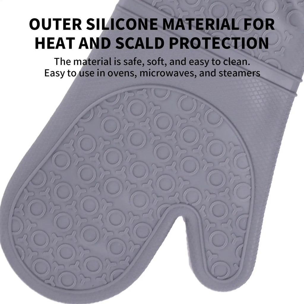 Oven Mittens Waterproof Non-Slip Kitchen Gadgets Ergonomic Oven Mitts Pot Holders Sets For Cooking Grilling Barbecue Outdoor Qme