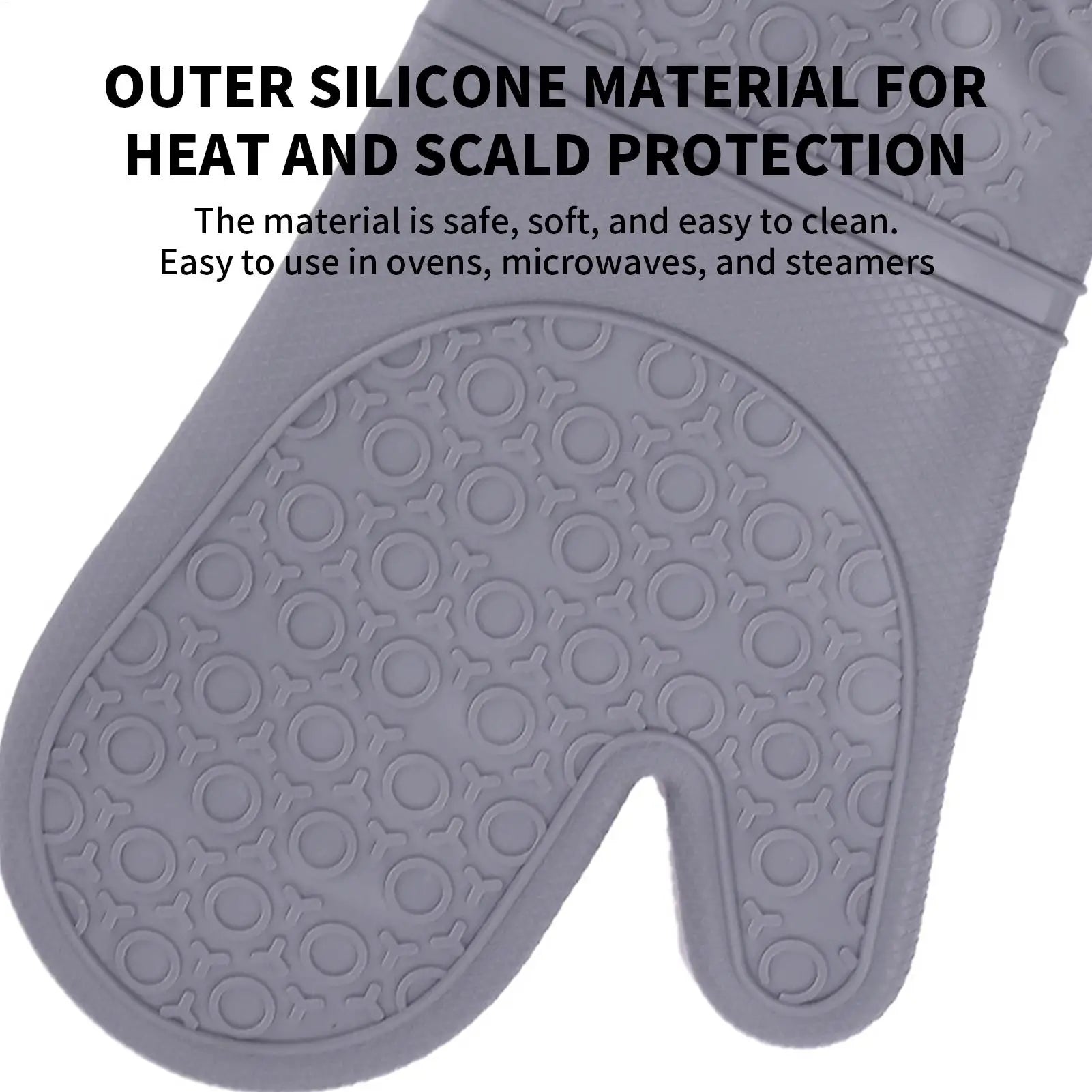 Oven Mittens Waterproof Non-Slip Kitchen Gadgets Ergonomic Oven Mitts Pot Holders Sets For Cooking Grilling Barbecue Outdoor Qme