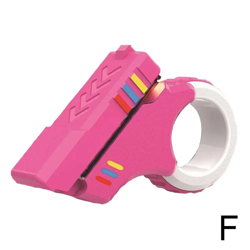 Multi-function Stress Relief Fidget Ring Office Decompress Rotary Finger Sliders Small Pistol Fingertip Toy for Adults Kids Gift Qme F