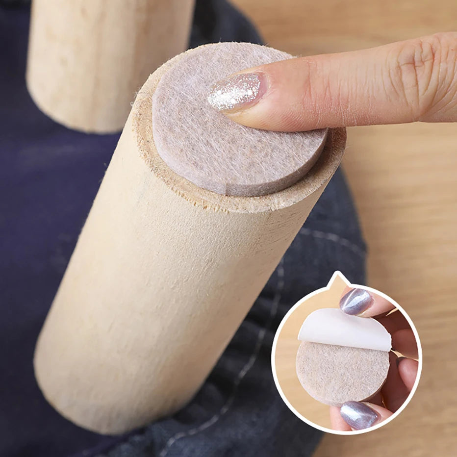 3-72PCS Felt Chair Leg Pads Round Square Floor Protector Self Adhesive Furniture Pads Mute Bumper Pad Home Furniture Feet Mat Qme