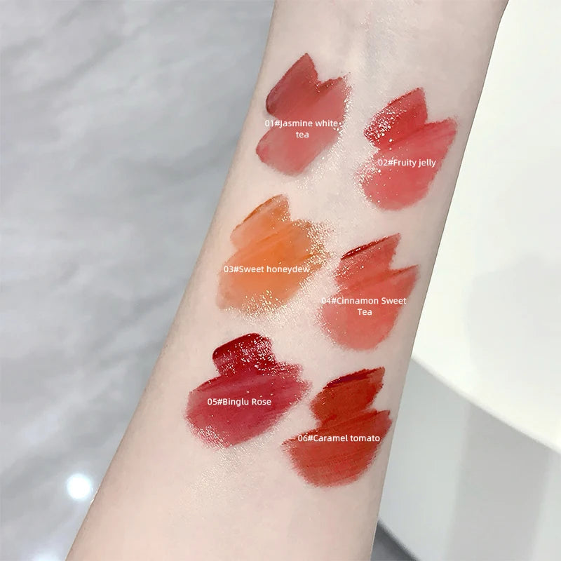 Gege Bear Pink Rabbit Velvet Matte Lip Cream Black Rabbit Water light lip glaze matte mirror pendant lipstick lip gloss Qme