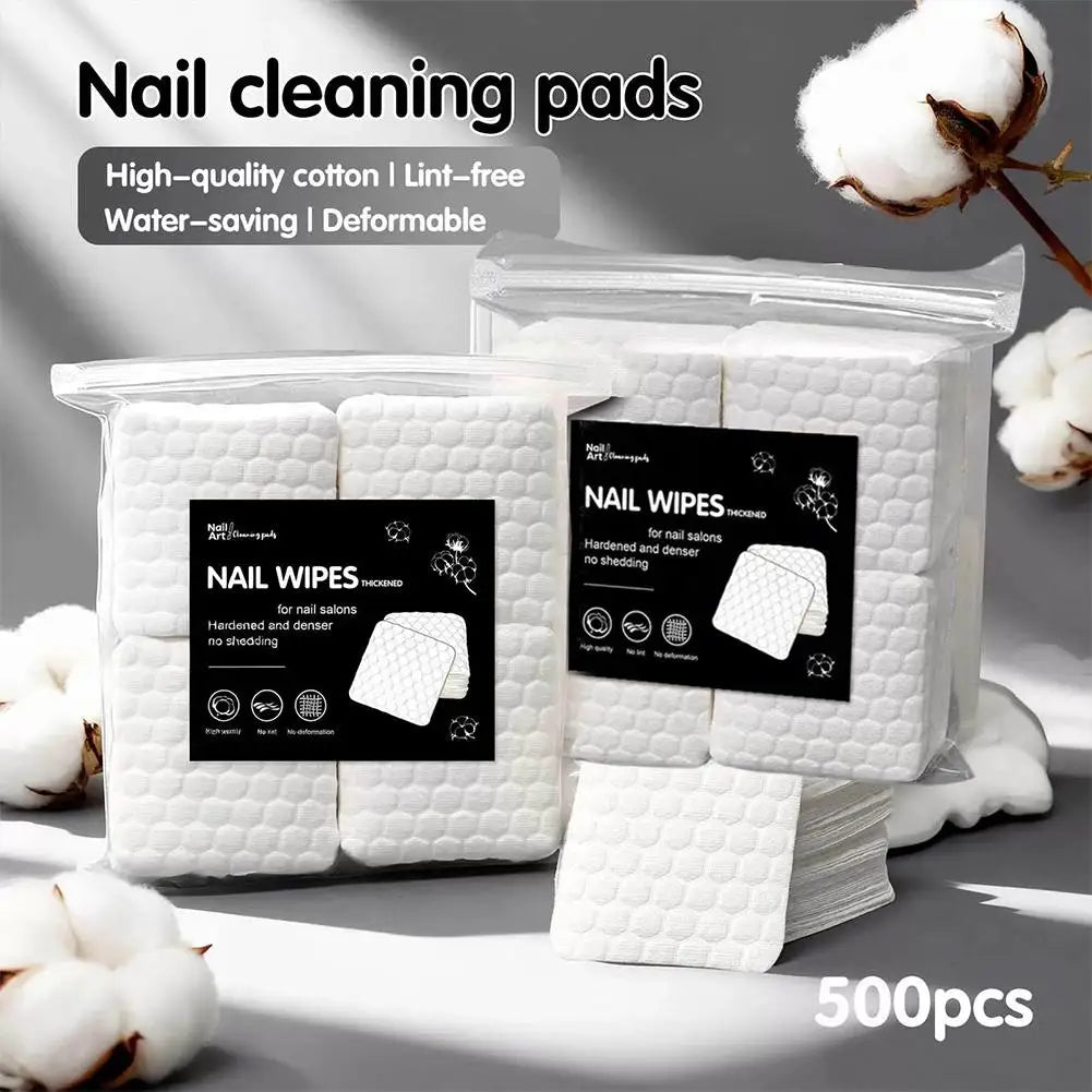 Nail Polish Remover Dry Pads Lint Wipes 200 Absorbent Soft Salon Qme