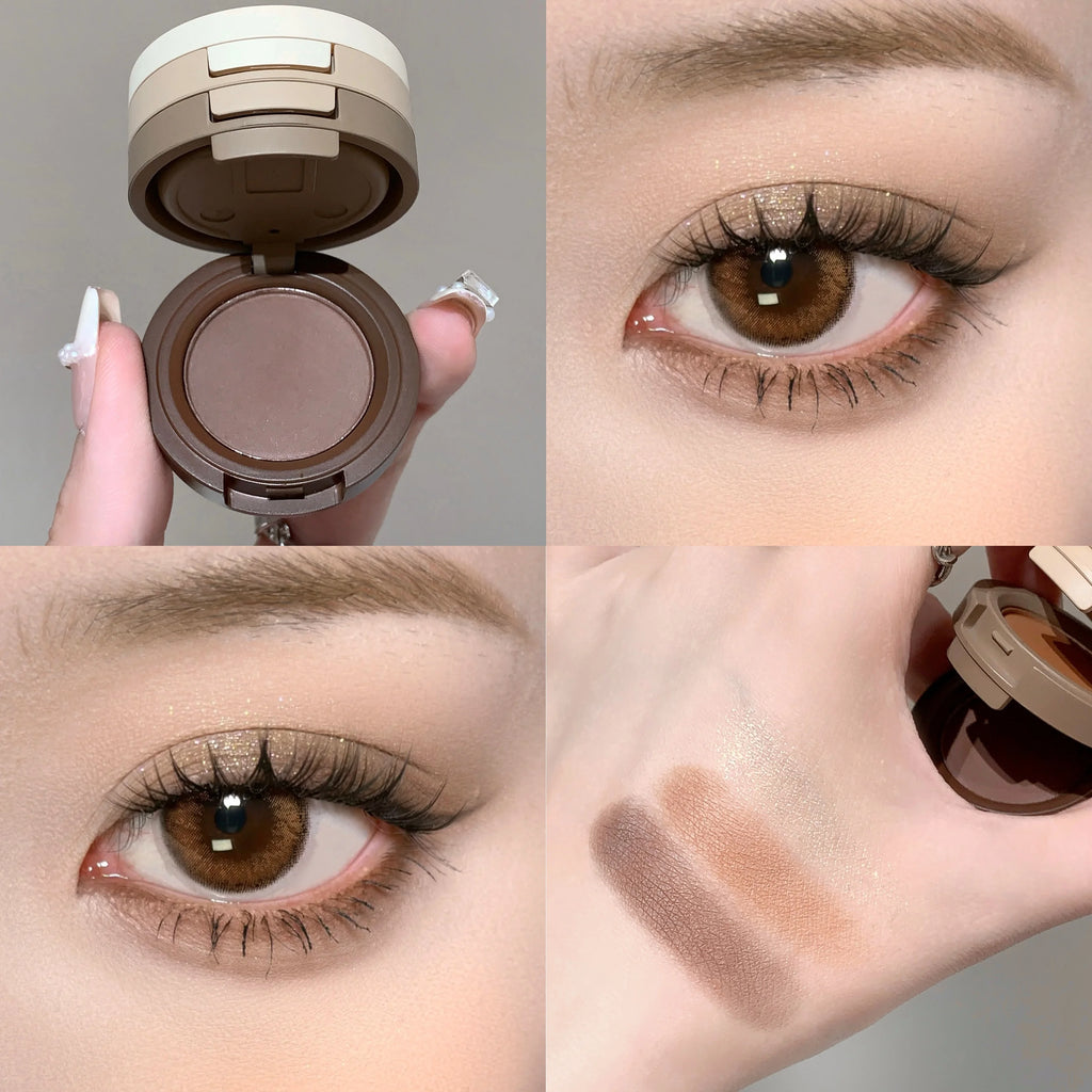 SHAQINUO Three-color Flip-top Eyeshadow Matte Pearlescent Earth-tone Qme S9073-02