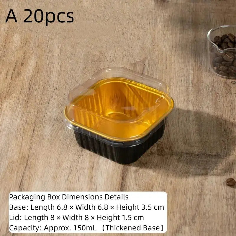 10 20 Food Grade Square Dessert Boxes Clear Lids Perfect Mousse Cake Qme 20pcs A