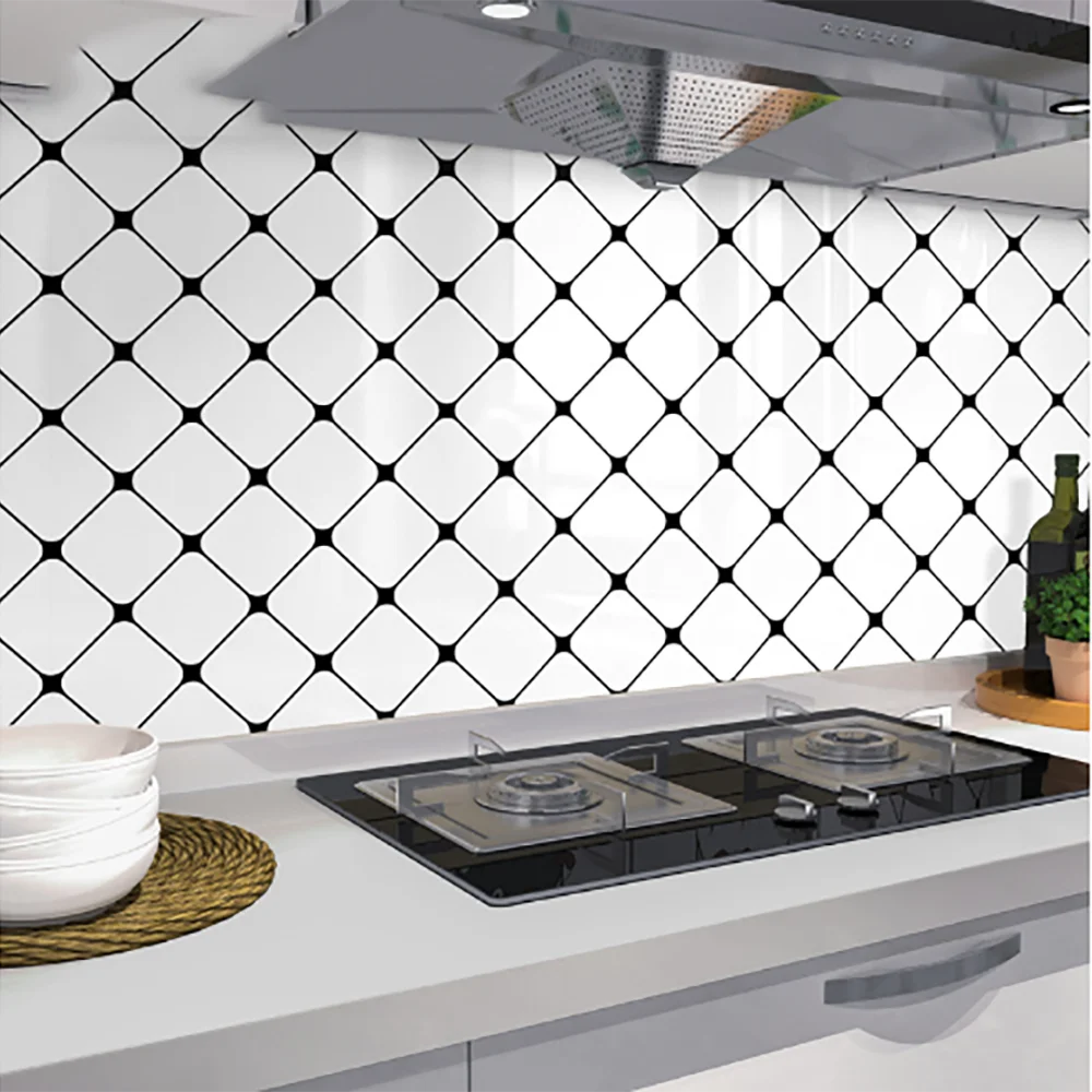 40cm Classic Decorative Wall Stickers Moisture Proof Mildew Proof Self Adhesive Wallpaper for Kitchen Cabinet Home Decoration Qme