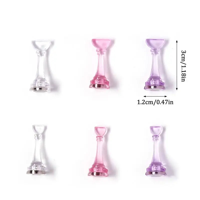 Nail Display Acrylic Stand Tips Holder Magnetic Practice Qme