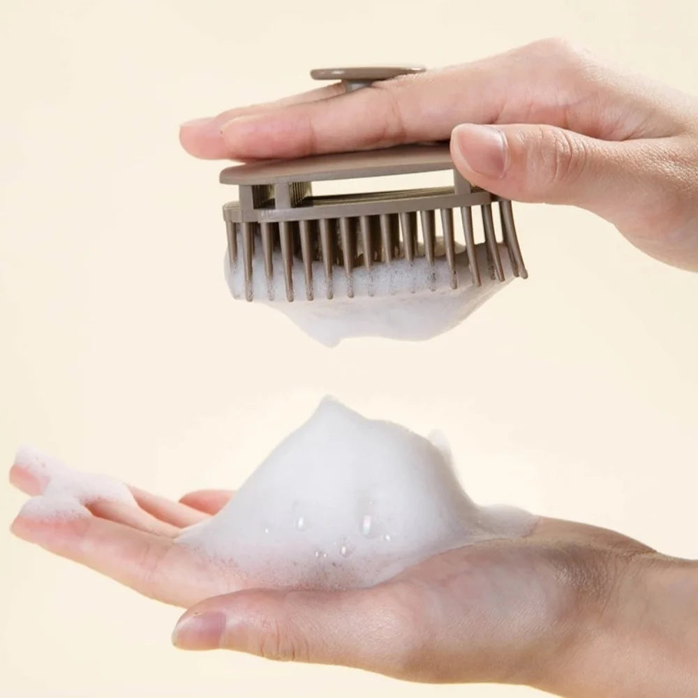 1Pc Soft Shower Hair Washing Comb Square Scalp Massage Shampoo Brush Body Exfoliating Scrubber For Salon Hair Care Cleaning Tool Qme
