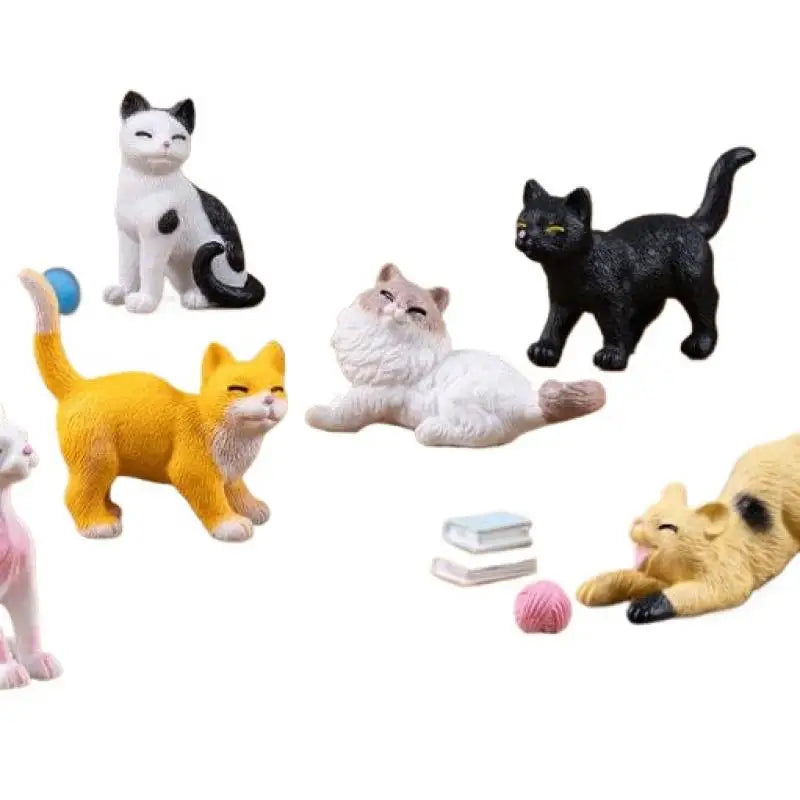 3 Animal Miniature Fairy Garden Decoration Kitten Figurine Home Decor Qme