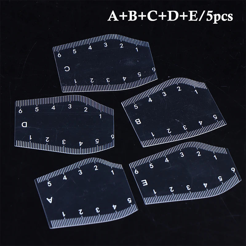 Durable Portable Eyebrow Stencil Instant Design Ruler Drawing Shaping Qme