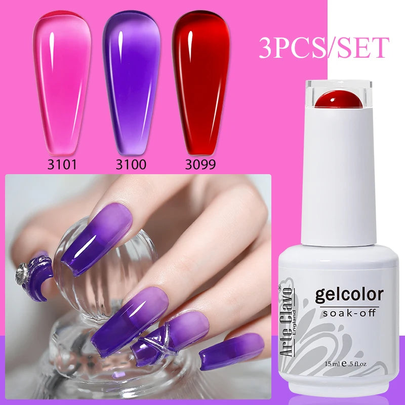 Arte Clavo Gel Nail Polish Art UV LED Manicure Long Lasting Soak Off Qme 3B-ZH29