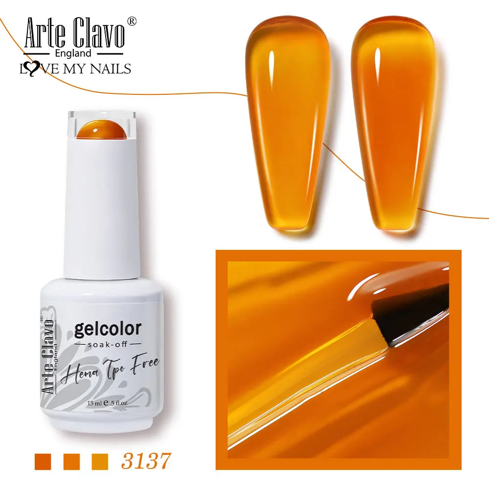 Arte Clavo Summer Nails Tip Candy Series Jelly Gel Nail Polish Blue Qme 3137