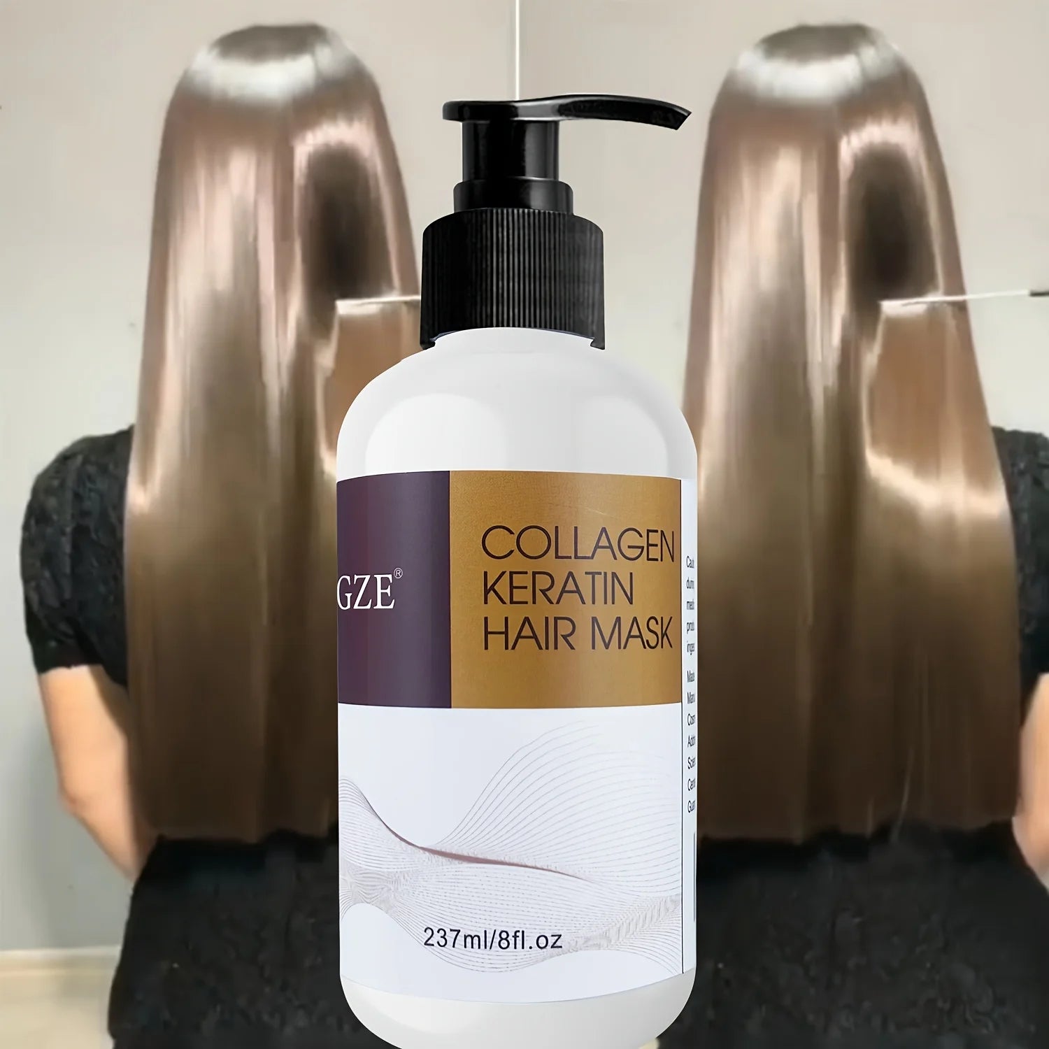 GZE Collagen Keratin Hair Mask - Deep Conditioning for Dry Hair - Infused with Argan Oil, Coconut Oil, and Shea Butter Qme Damage Repaired