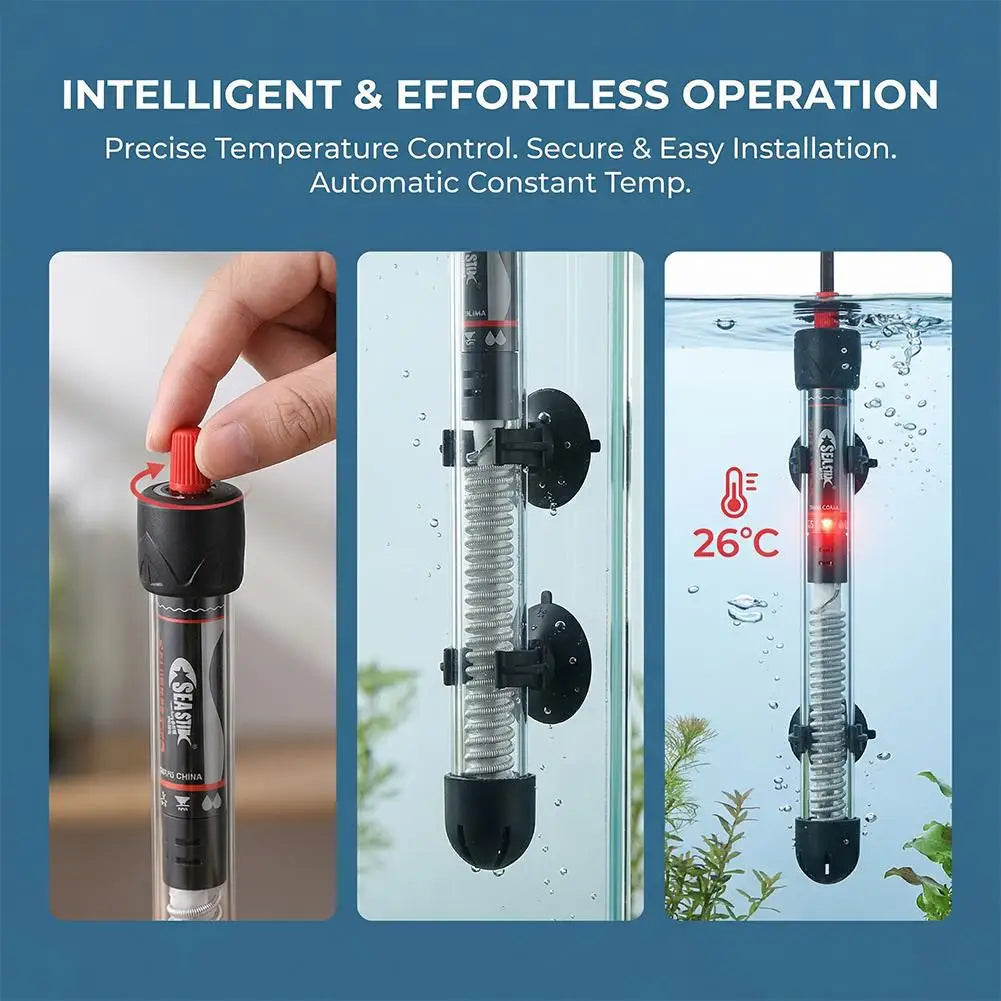 25W-300W Auto Constant Temperature Fish Tank Heating Rod Aquarium Qme