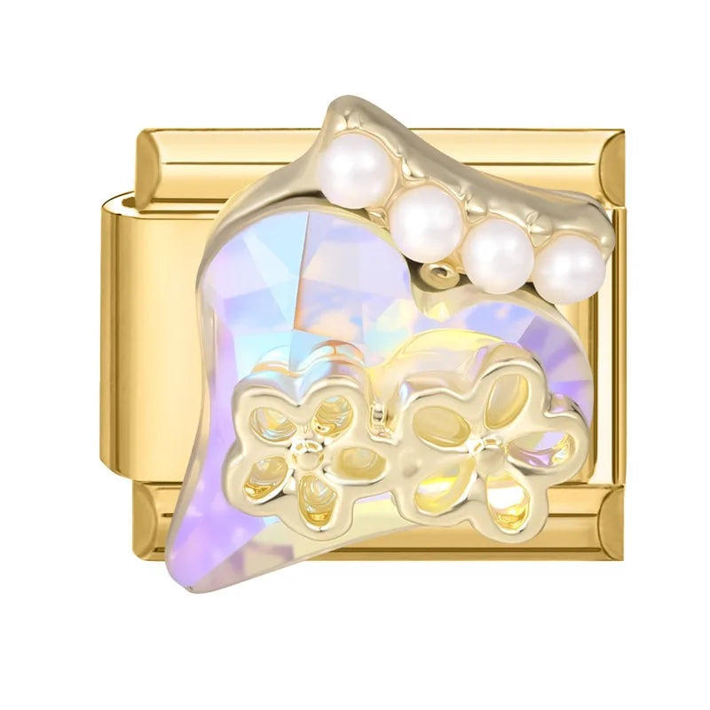 Luxurious Italian Steel Stainless Pendants Inlaid Artificial Zircon