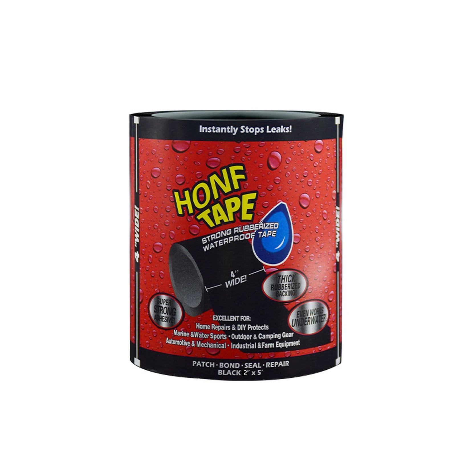 Black Super Adhesive Tape Electric Bicycle Seat Repair Tarpaulin Repair Multipropose Thick Tape for Home RV Roofs Pools Plumbing Qme