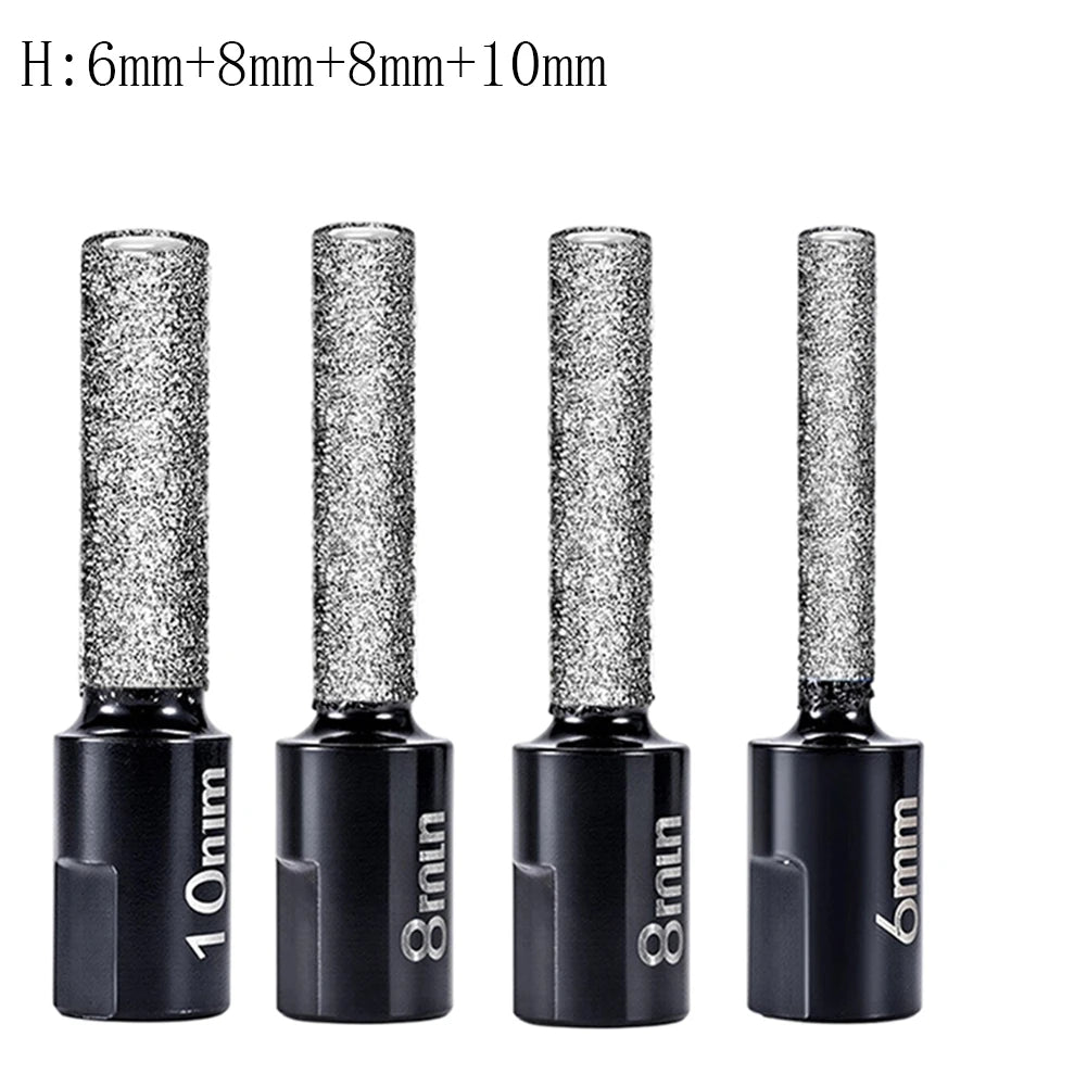 2/3/4/ 5 Pc /set Dry Diamond Drilling Bit Tile Cutter Marble Drill Bit M10 Thread Brazed Hole Opener Angle Grinder Tool Qme H