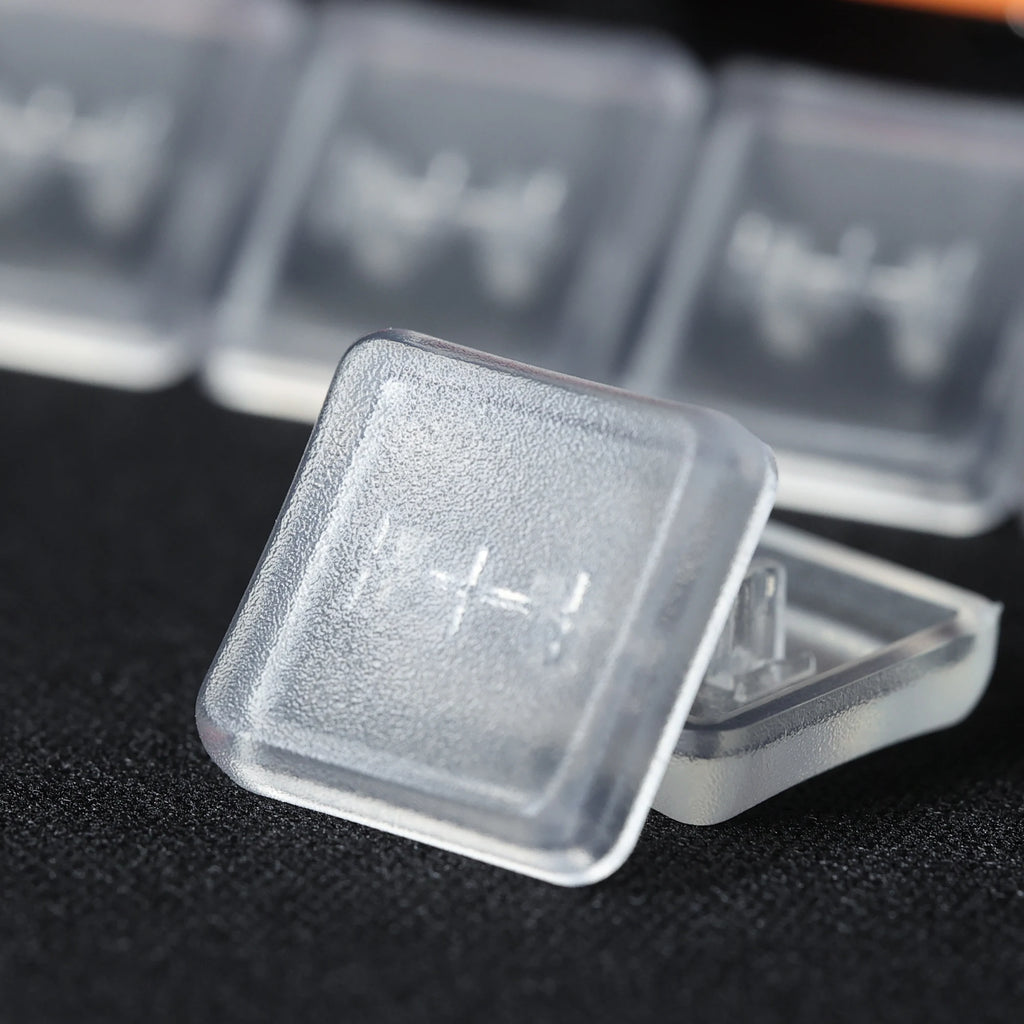 50PCS CHOSFOX Keycaps Low Profile PBT Keycaps For Kailh Chocolate Switch Mechanical Keyboard Ultra Thin Black White Transparent Qme