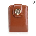 Lipstick Cosmetic Bag Mirror Portable Button Women's Makeup Storage Qme B