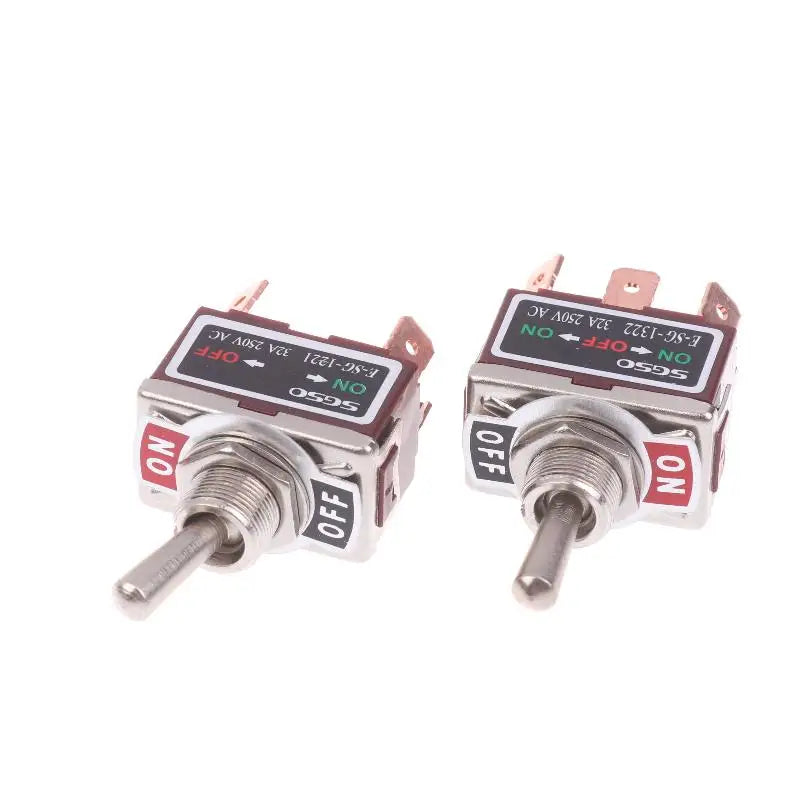 1Pcs Power Switch 2/3/4/6Pin E-SG Toggle Switch 32A 250VAC Rocker Switch With Brass Screw Foot Pin Qme