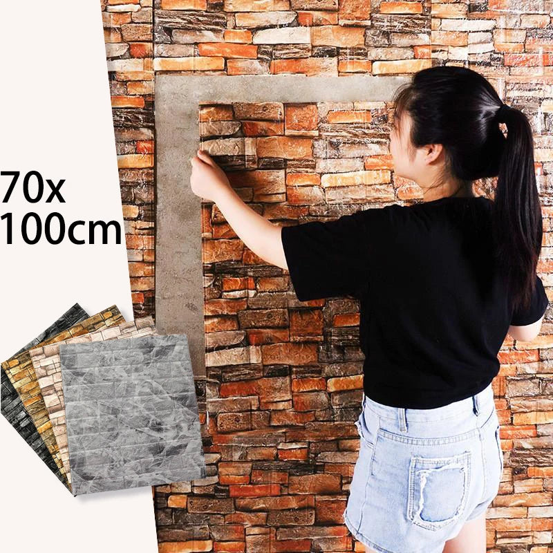 3D Wallpaper for Walls Self Adhesive Waterproof Wall Stickers Home Decoration Decorative Wall Panel European Room Decoration Qme