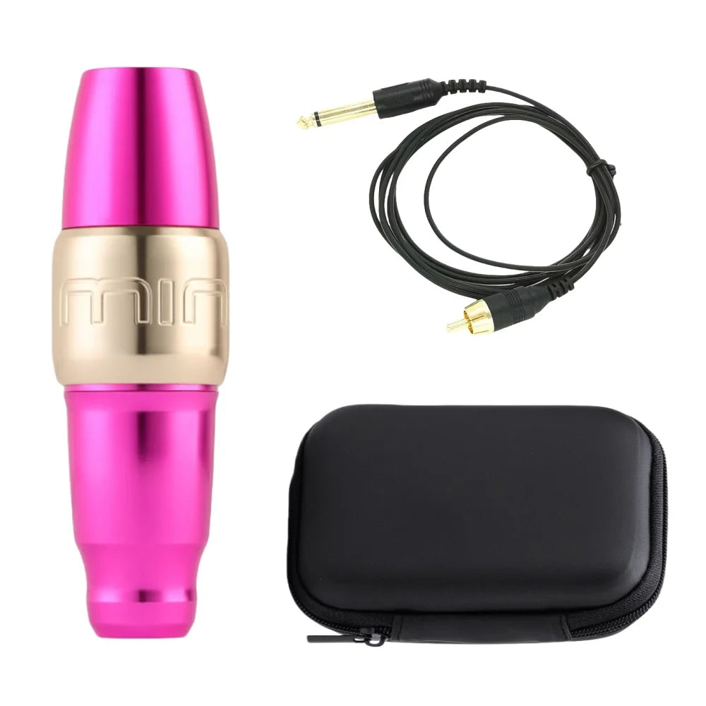 New FK Mini PMU Rotary Motor Permanent Makeup Tattoo Pen Machine For Lip Eyebrow Supply Qme Camo Rosered