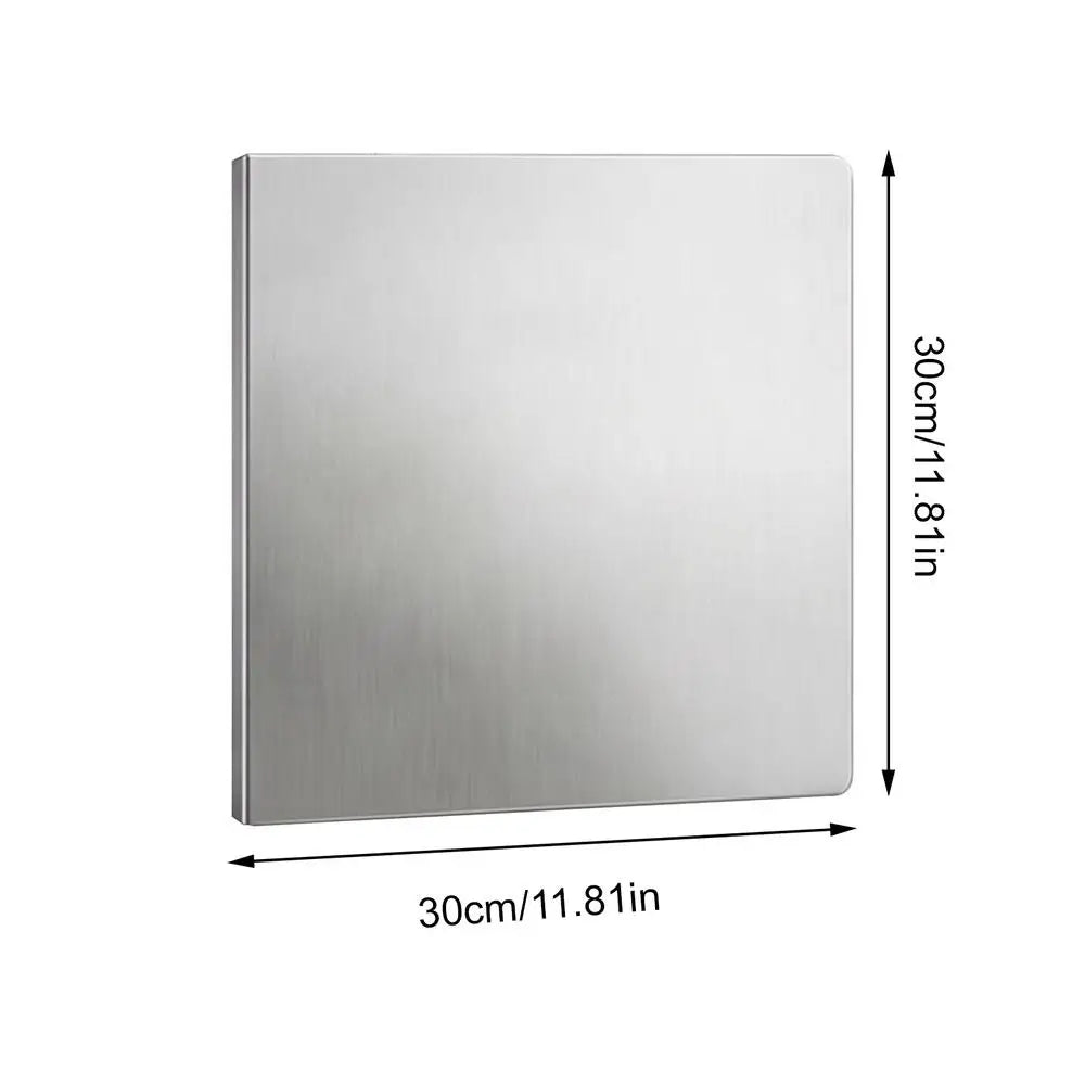Stainless Steel Cutting Board Non-Slip Easy Clean Metal Cutting Board for Home Restaurant Counter Meal Prep Food Meat Vegetable Qme CN 30x30cm