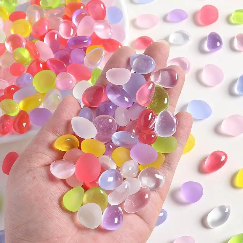 20/40Pcs Glowing Resin DIY Stones Luminescent Craft Accessories for Handmade Jewelry Phone Charm Making Supplies Qme